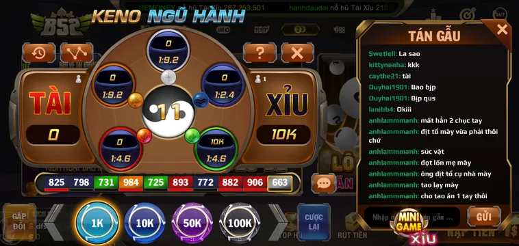 Trải Nghiệm Keno Ngũ Hành Tại B52 Club Đỉnh Cao Phong Thủy May Mắn