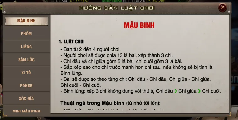 Khám Phá Siêu Phẩm Mậu Binh Tại B52 Club Thắng Lớn Với Tỷ Lệ Thưởng Cao