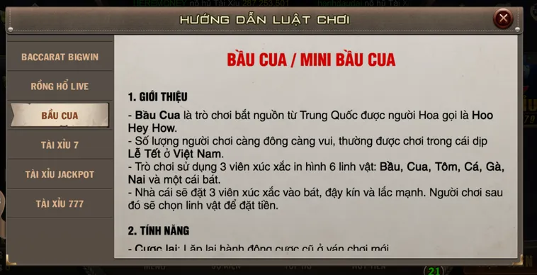 Chinh Phục Siêu Phẩm Minigame Mini Bầu Cua Tại B52 Club Đẳng Cấp Thế Giới
