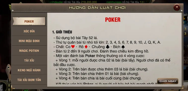 Khám Phá Thế Giới Sảnh Poker Tại B52 Club Đẳng Cấp Nhất Năm 2026