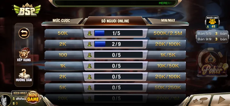 Khám Phá Thế Giới Sảnh Poker Tại B52 Club Đẳng Cấp Nhất Năm 2026