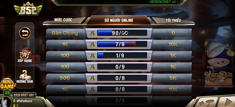 Trải Nghiệm Đỉnh Cao Sảnh Casino Xóc Đĩa Tại B52 Club Đẳng Cấp Nhất
