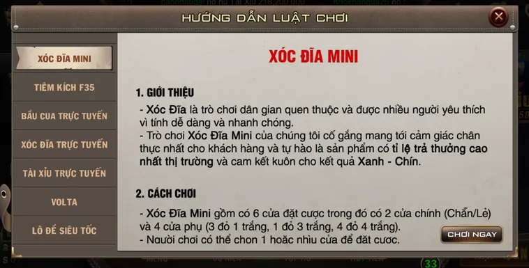 Chinh Phục Siêu Phẩm Minigame Xóc Dĩa mini Tại B52 Club Đẳng Cấp Thế Giới